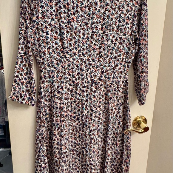 NWT LOFT Multicolor Floral Long Sleeve Dress - Picture 6 of 7